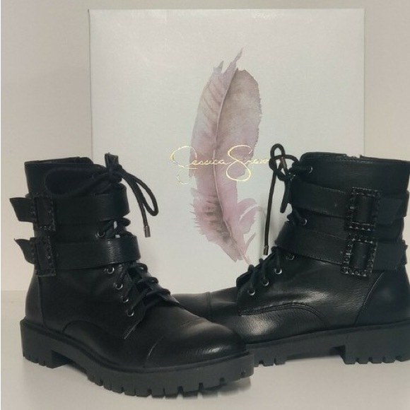 Jessica Simpson Black Combat Boots - Picture 7 of 7